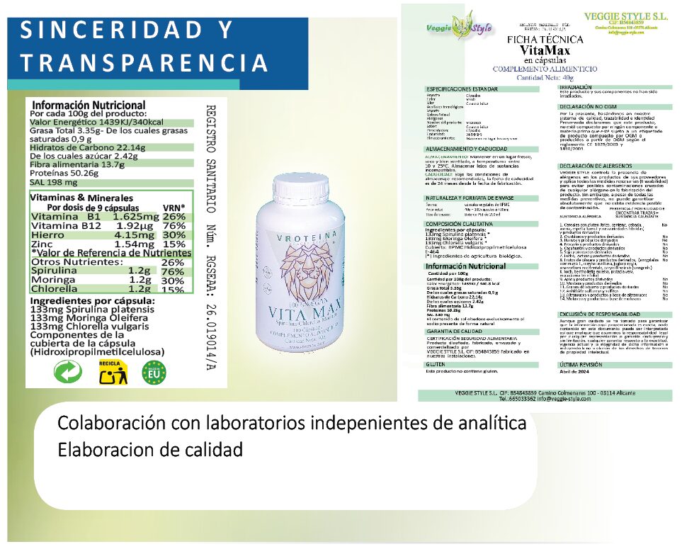 VitaMax = Spirulina+Moringa+Chlorella - Imagen 4
